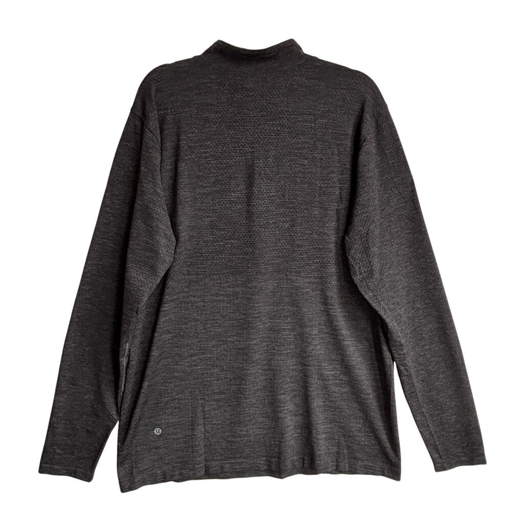 Lululemon Shirt Sz XL 1/2 Zip Charcoal Performance Long Sleeve Pullover. Co Logo - Picture 6 of 14